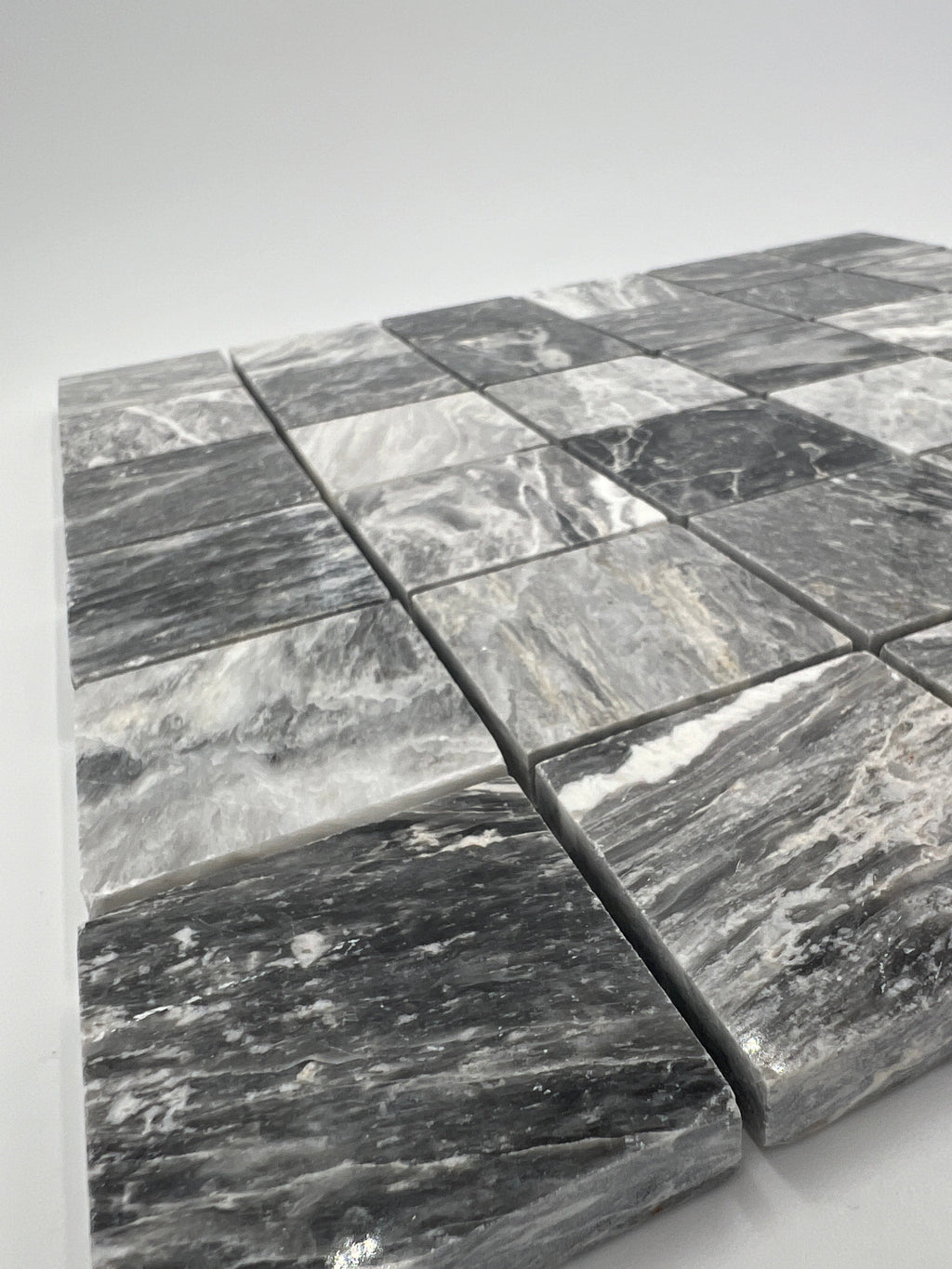 Bardiglio Marble 2x2 Polished Mosaic Tile - stoneandtiledepot.com