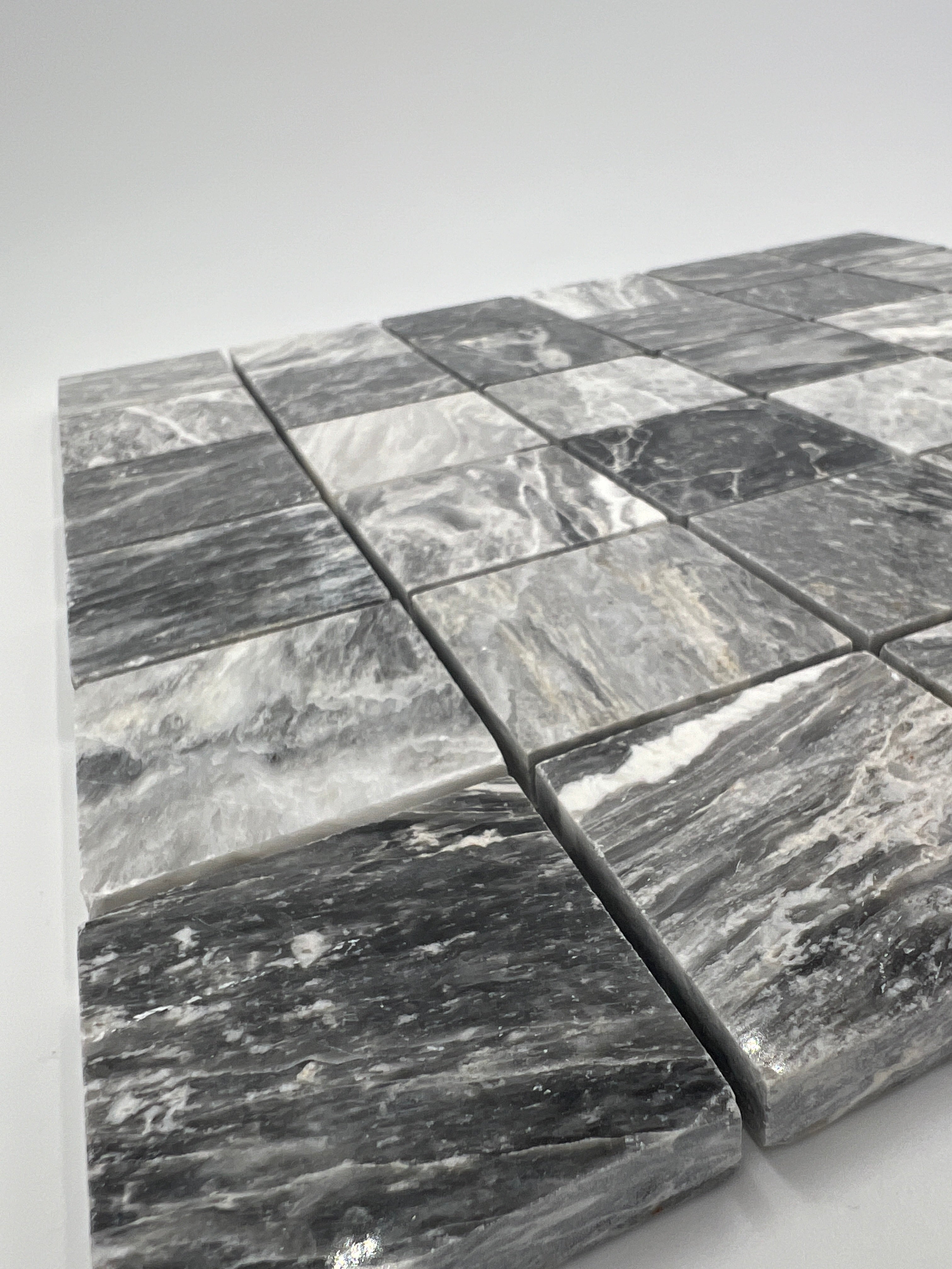Bardiglio Marble 2x2 Polished Mosaic Tile - stoneandtiledepot.com
