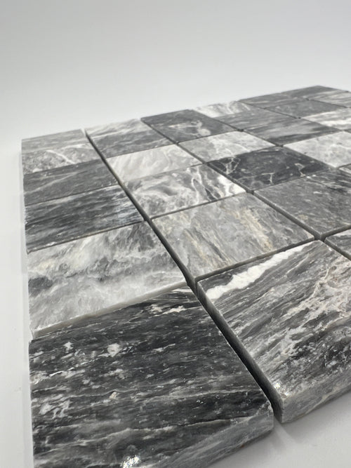 Bardiglio Marble 2x2 Polished Mosaic Tile - stoneandtiledepot.com