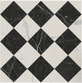 18x18 Checkerboard Pattern Nero Marquina Honed Marble and Carrara Honed Marble