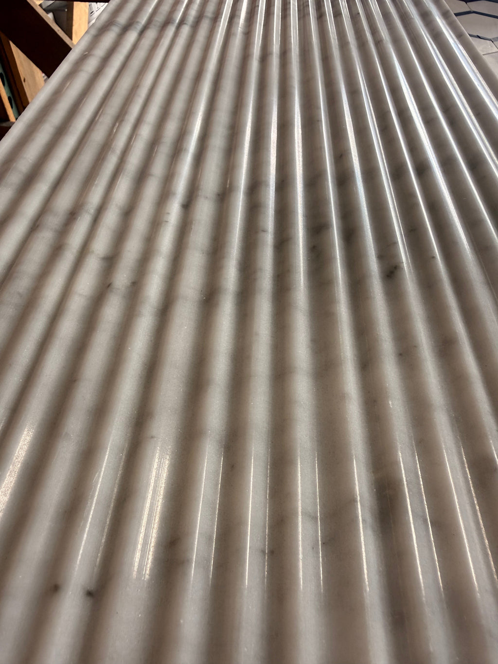 Carrara Polished 3D Fluted Marble Tile 12x24