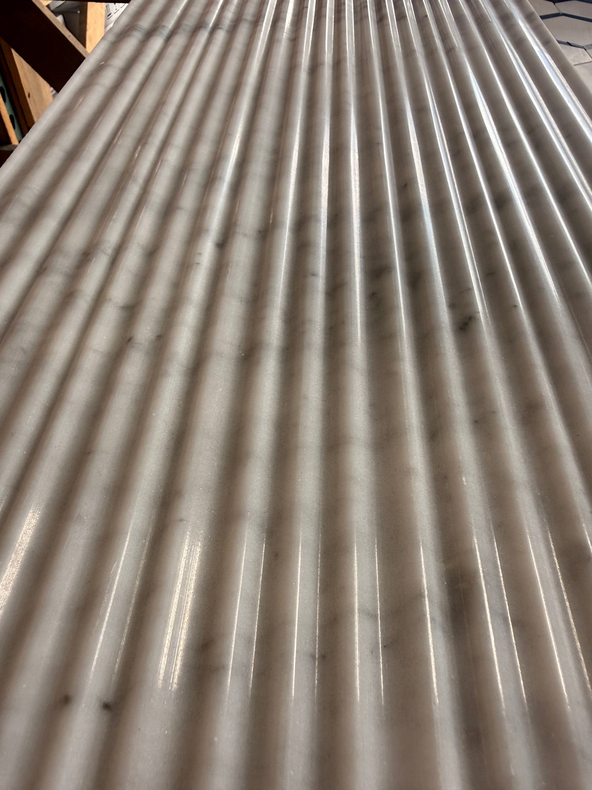 Carrara Polished 3D Fluted Marble Tile 12x24