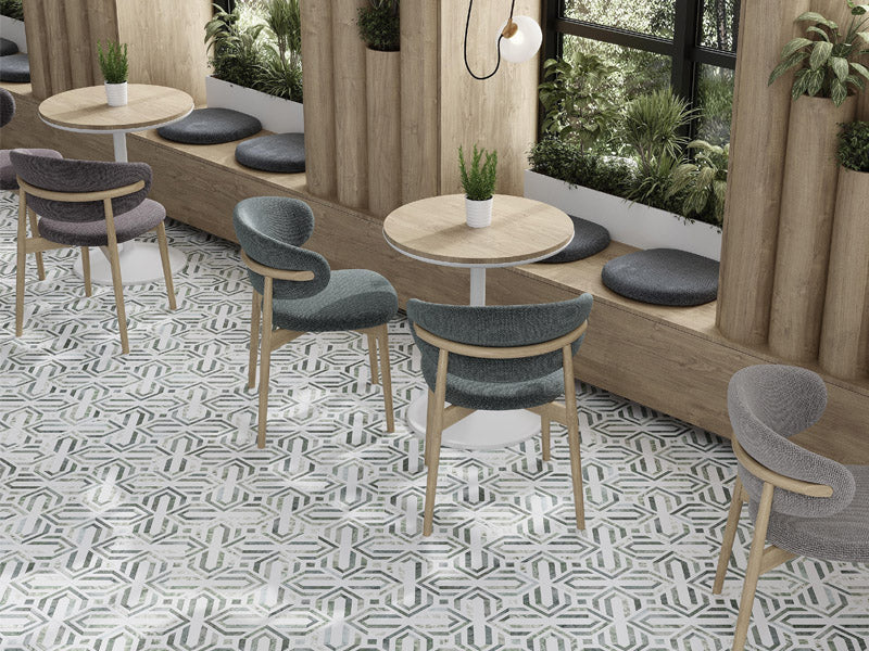 CELBRIDGE Mint Green, Paper Onyx Mix Mosaic Tile - stoneandtiledepot.com