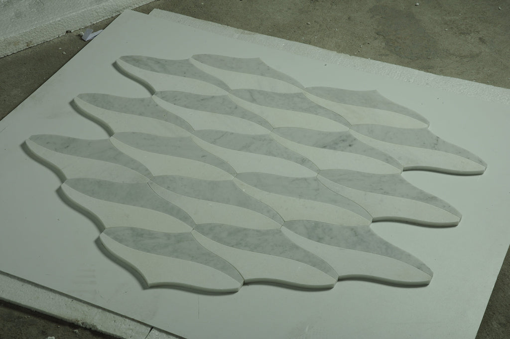 Dolomite Ice Gray Carina Honed Mosaic Tile