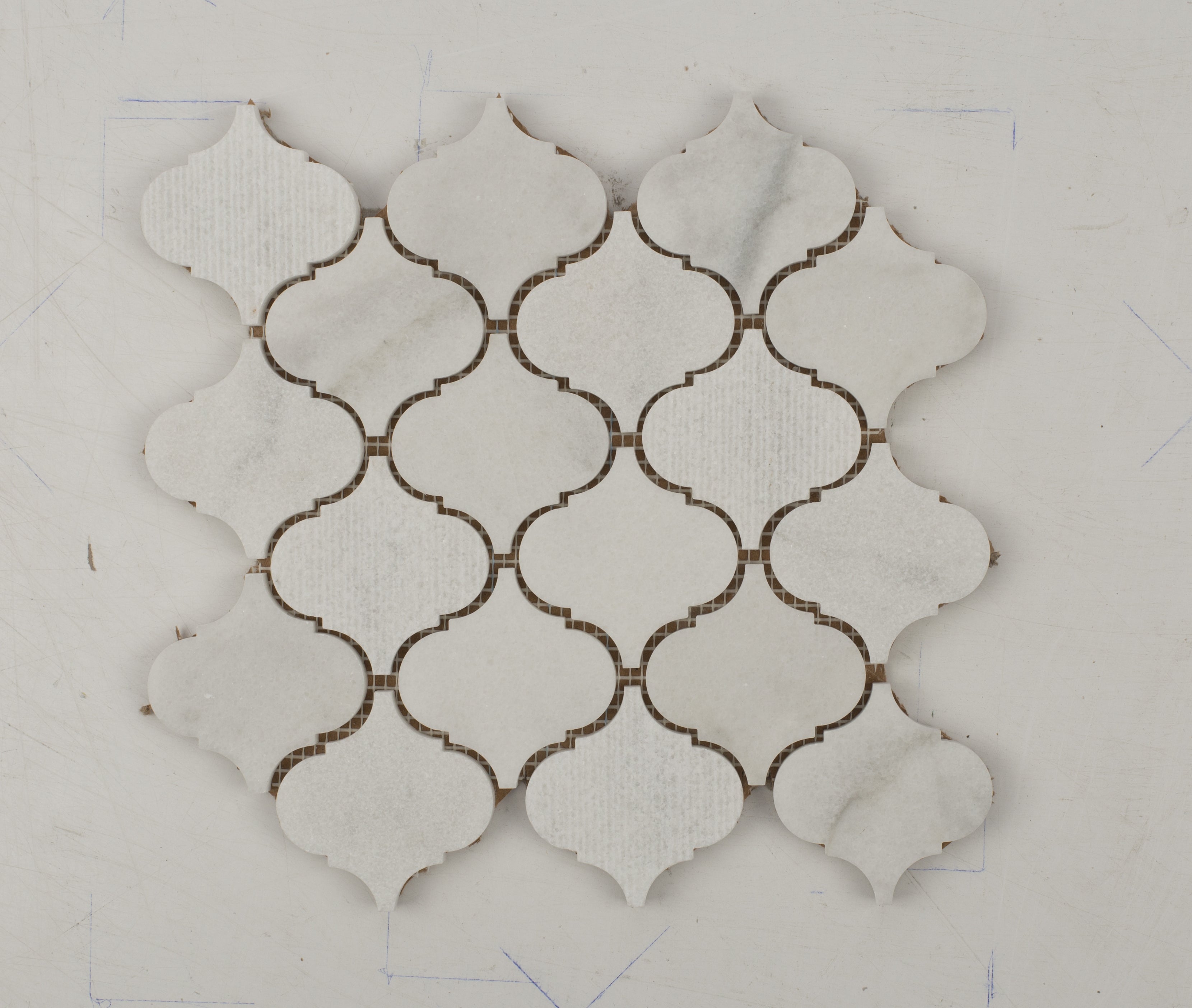 Bianco Nieve Lantern Marble Mosaic Tile