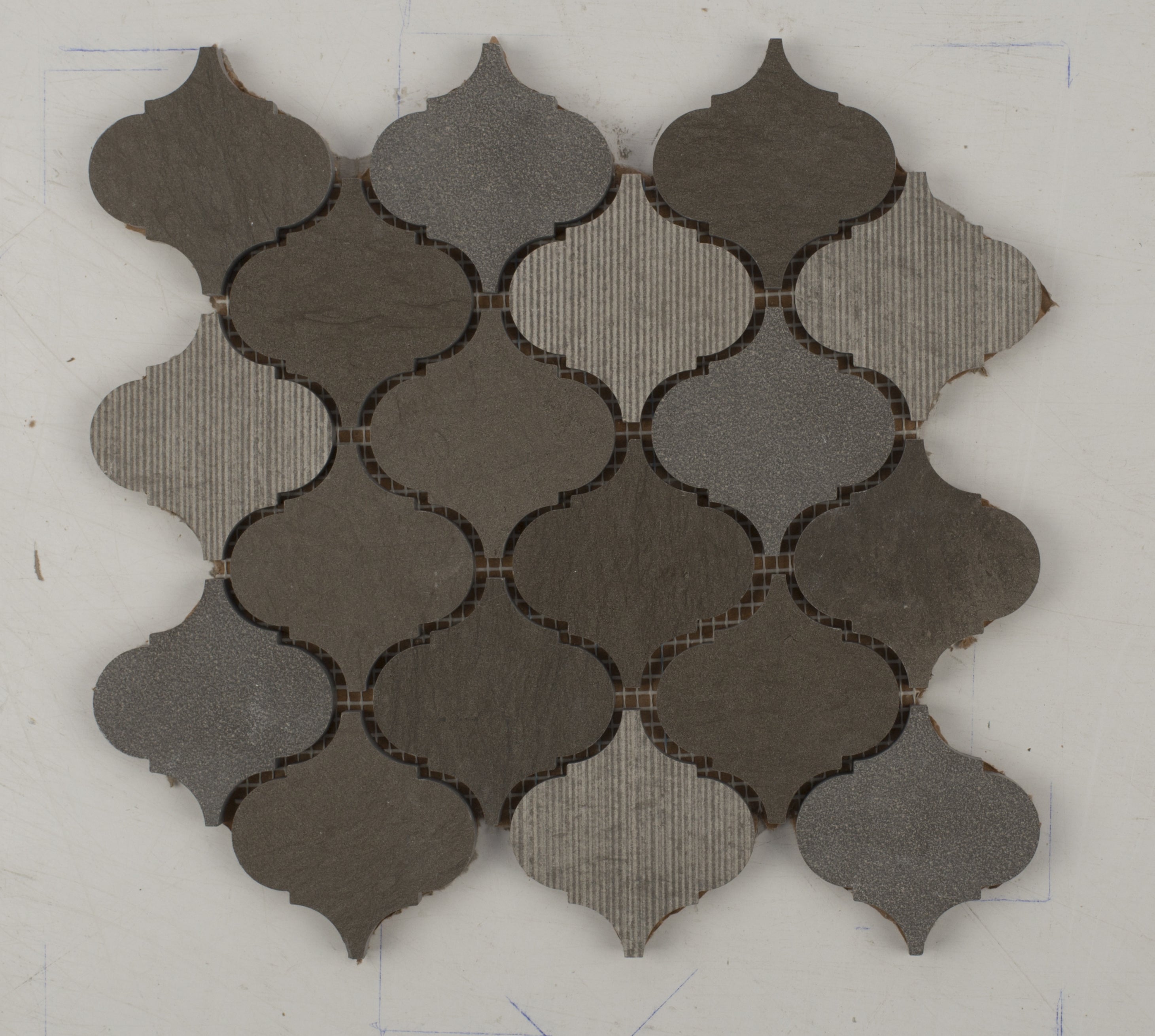 Foussana Grey Lantern Limestone Mosaic Tile