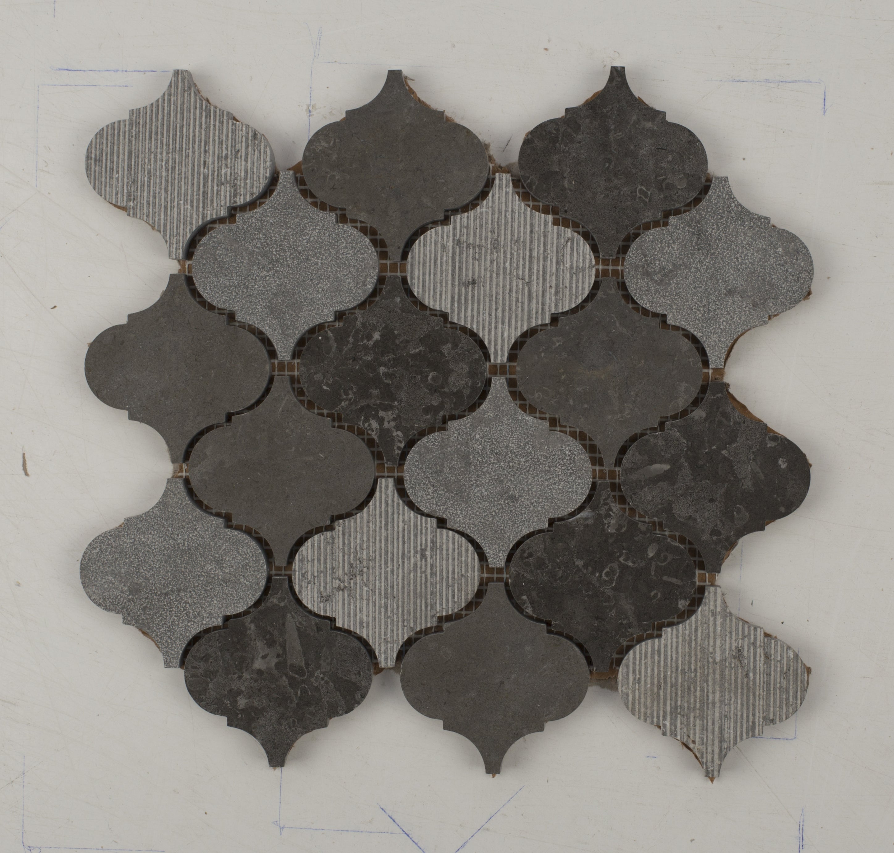 Milly Grey Lantern Limestone Mosaic Tile