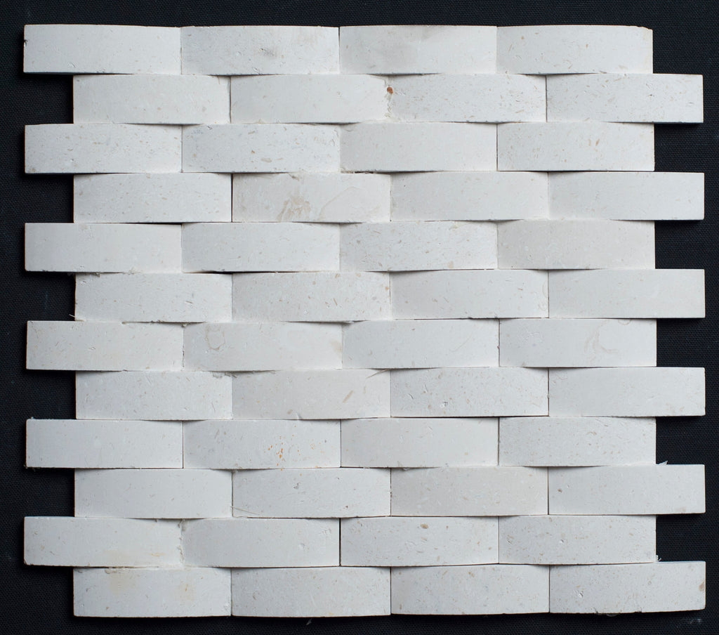 Limra Limestone Curve Honed Mosaic Tile