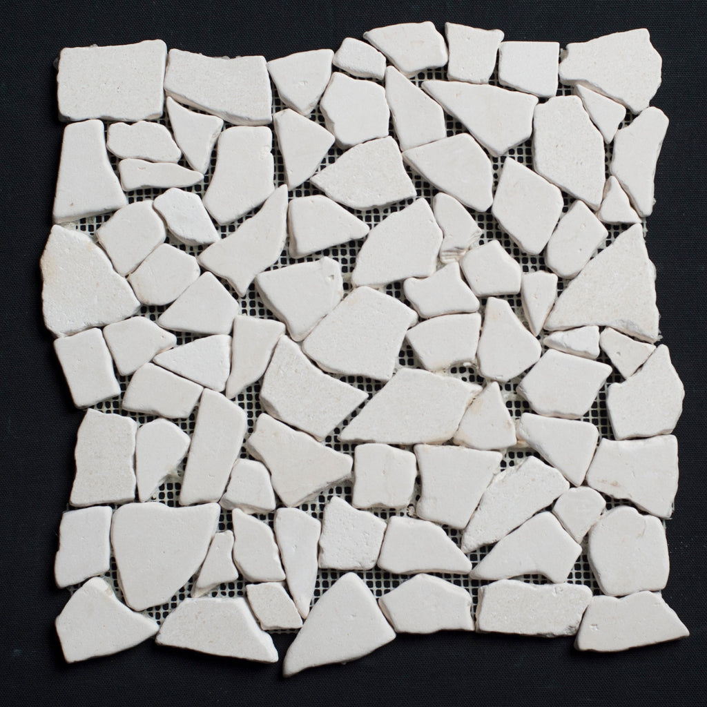 Limra Limestone Pebble Tumbled Mosaic Tile