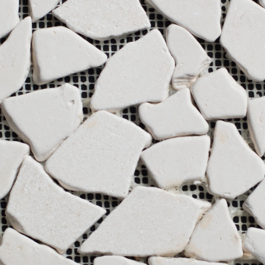 Limra Limestone Pebble Tumbled Mosaic Tile