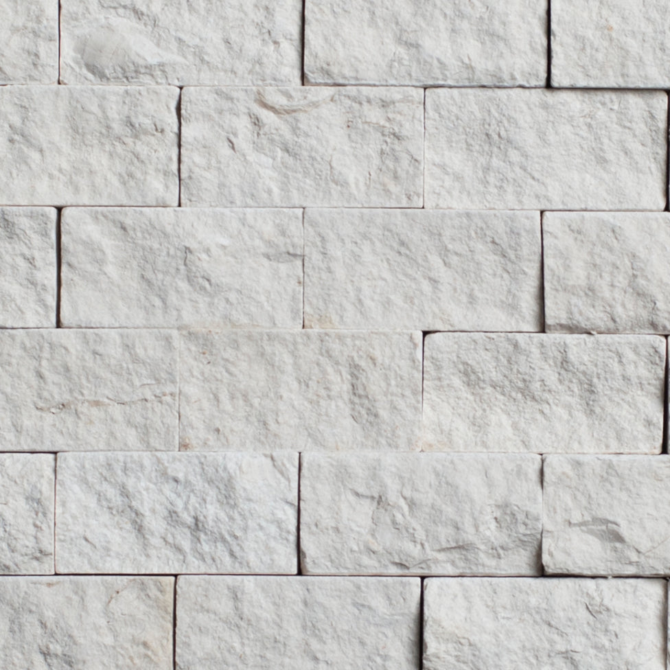 Limra Limestone 1x2 Split Face Mosaic Tile