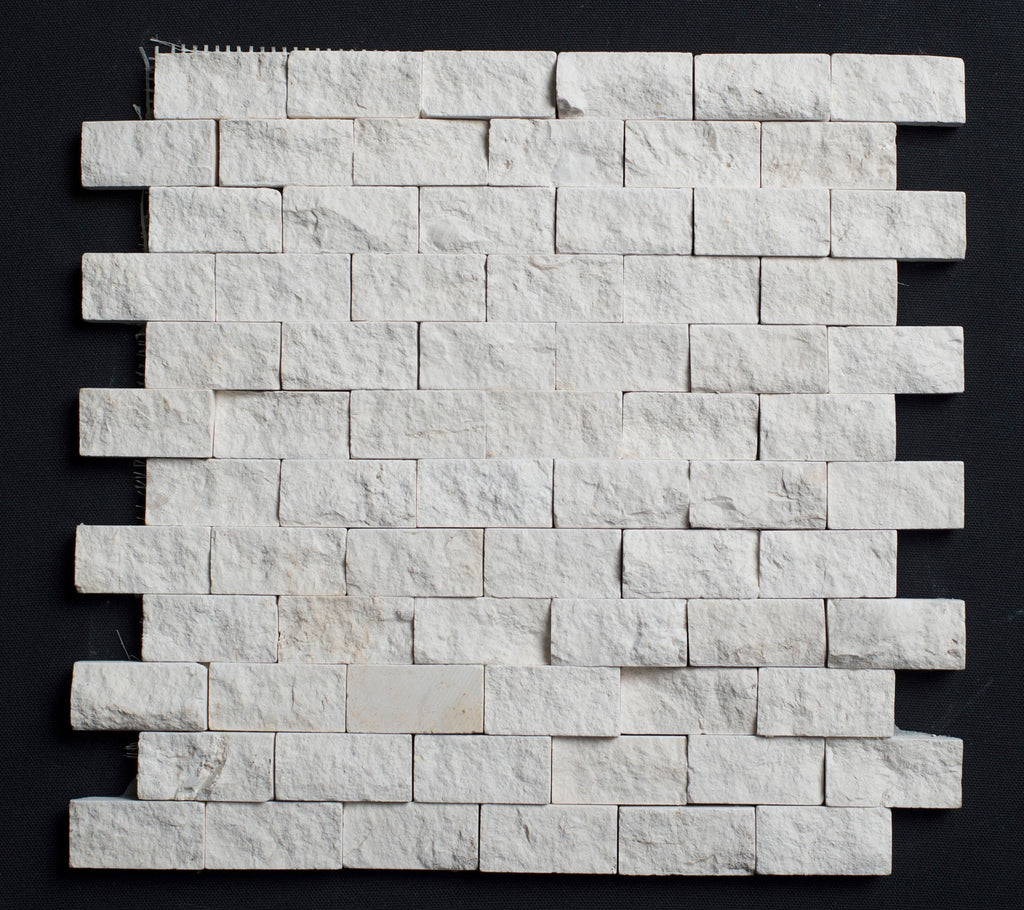 Limra Limestone 1x2 Split Face Mosaic Tile