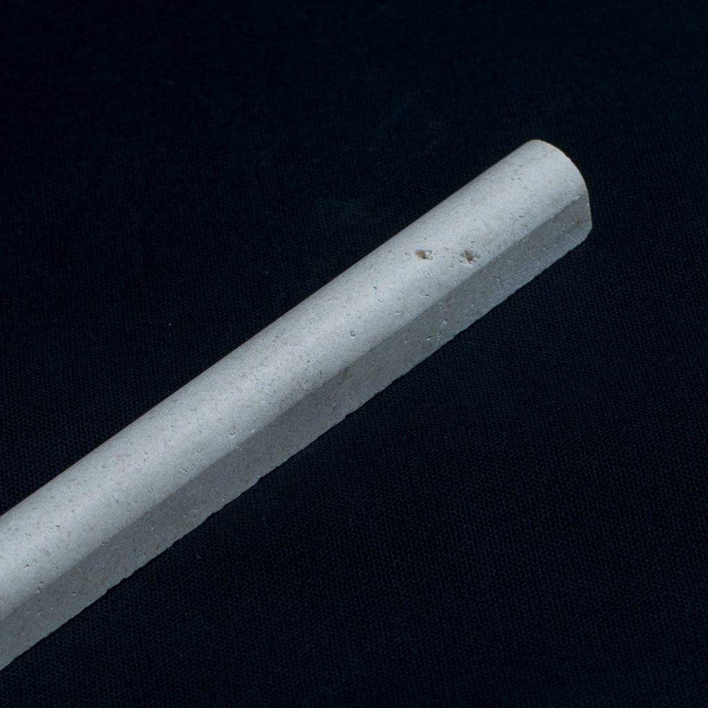 Limra Limestone Pencil Liner 3/4x12 Polished Mosaic Tile