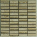 Castaway Linear Mosaic Travertine Honed Mosaic Tile