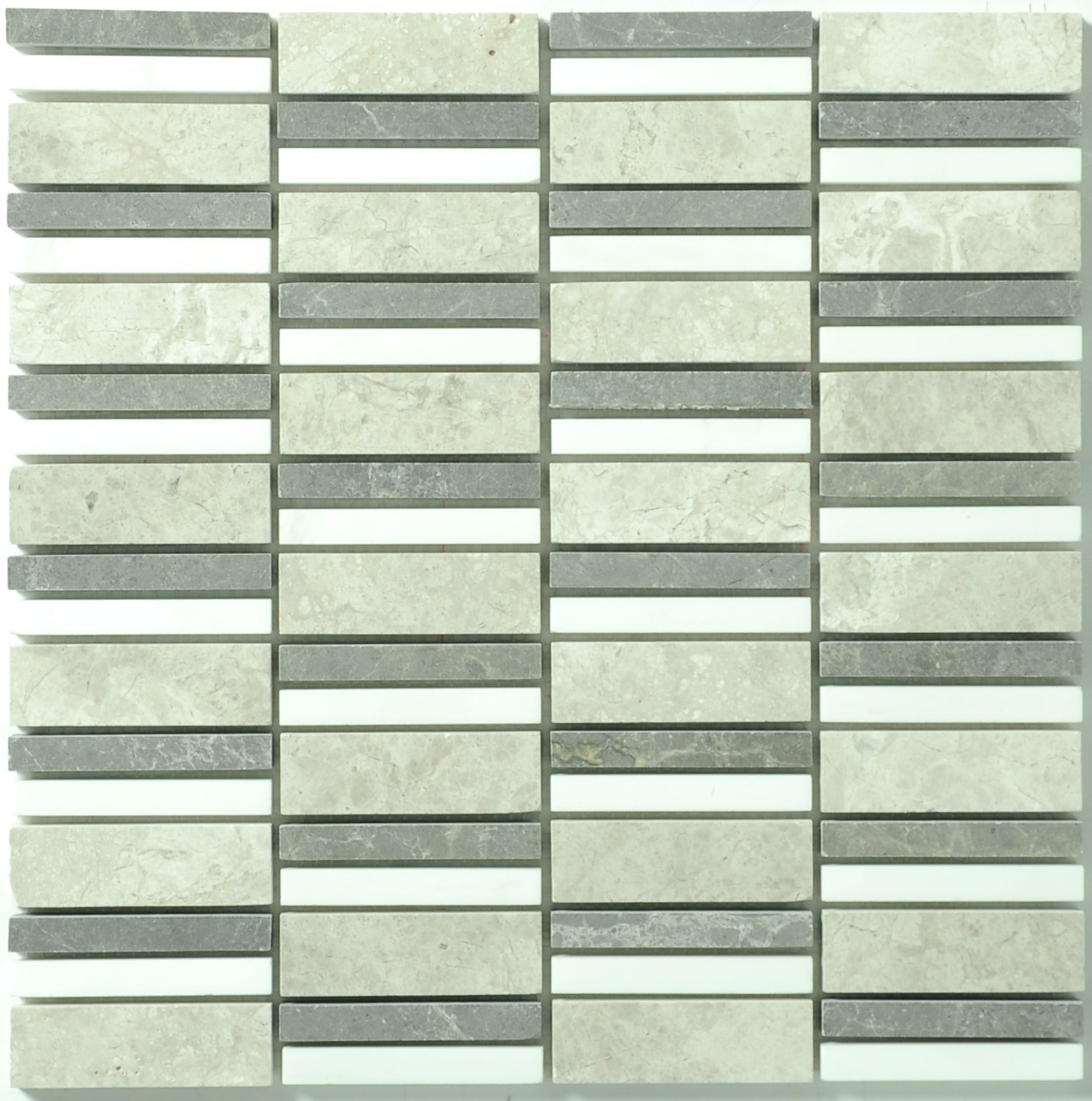 Marina Linear Mosaic Marble Honed Mosaic Tile
