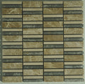 Silver Sand Linear Mosaic Marble Honed Mosaic Tile