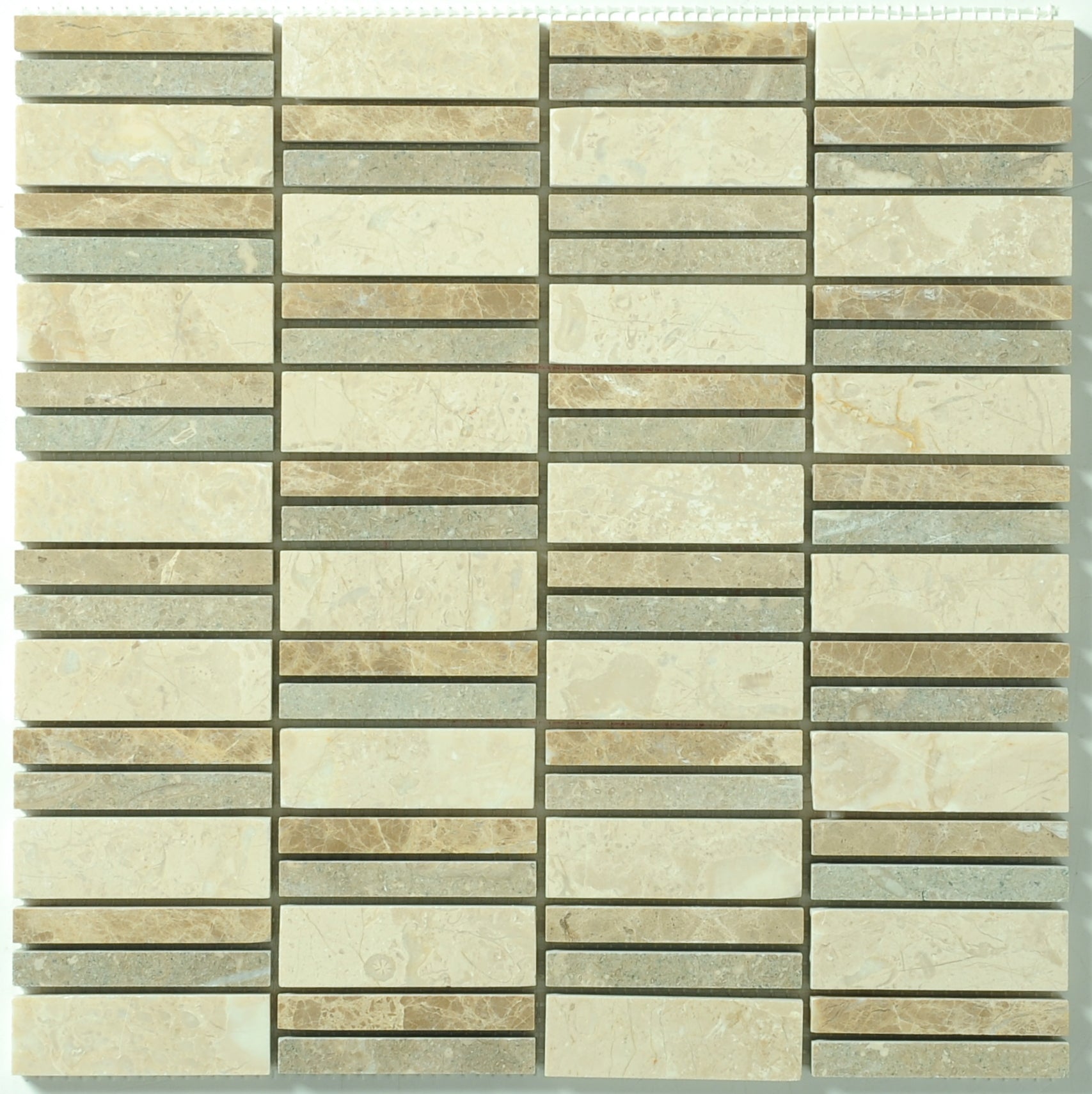 Voyage Linear Mosaic Marble Honed Mosaic Tile