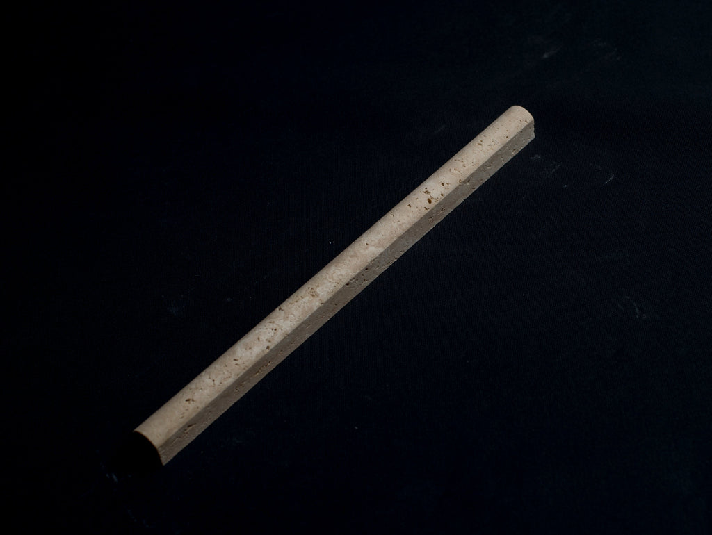 Ivory Travertine 3/4x12 Pencil Liner