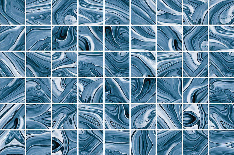 Modena Vogue Mexico Blue Glass Mosaic Tile