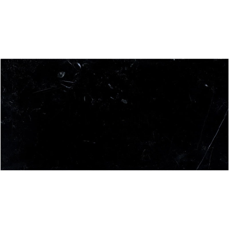 Nero Marquina Marble 12x24 Polished Tile.