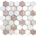 TROMSO Thassos, Norway Rose Mosaic Tile - stoneandtiledepot.com