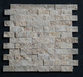Noce Travertine 1x2 Split Face Mosaic Tile