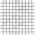 Asian Statuary (Oriental White) Marble 1x1 Polished Mosaic Tile.