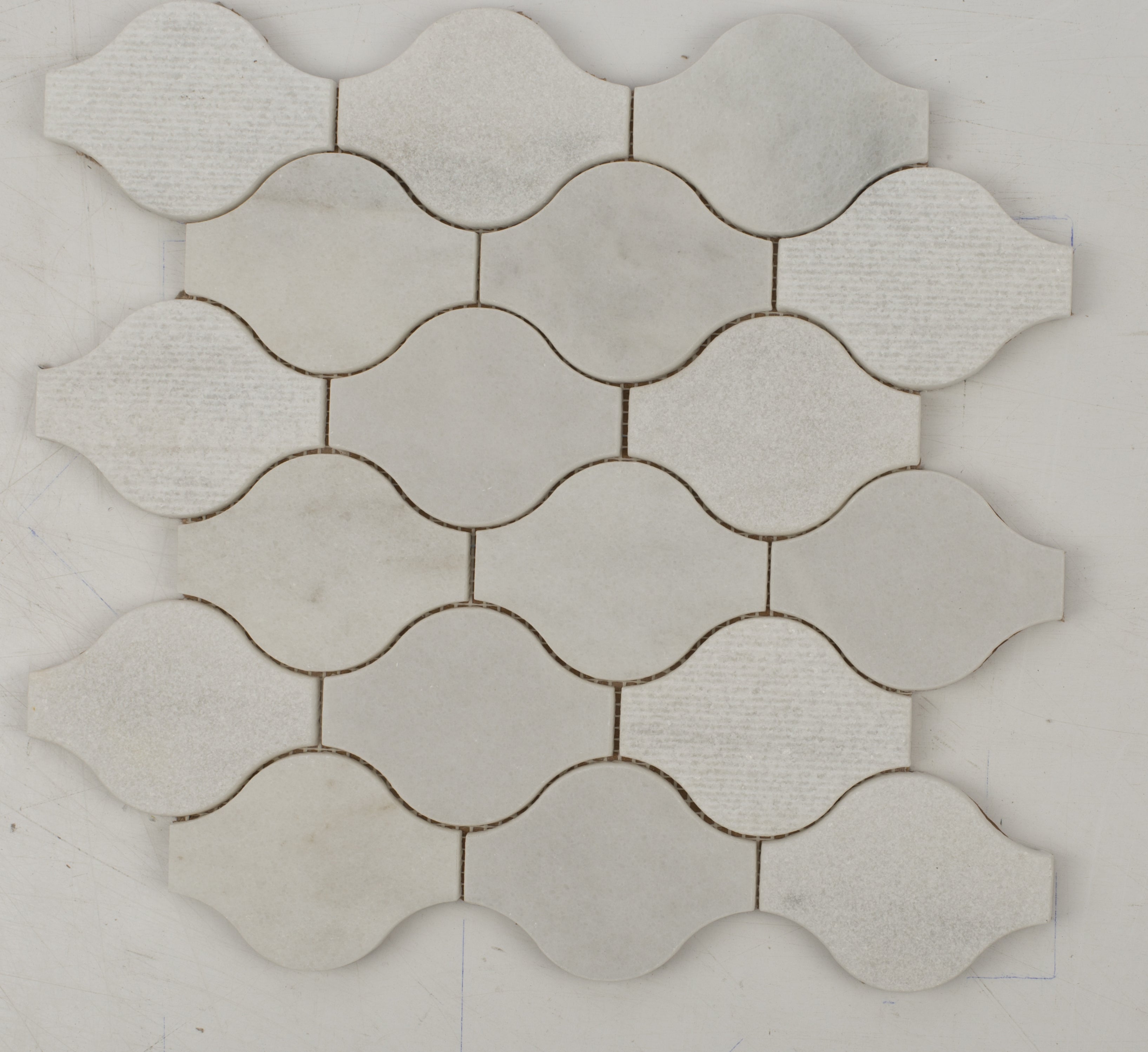 Bianco Nieve Ornament Marble Mosaic Tile