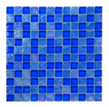 Crystal Aqua Osaka Deep Blue 1x1 Glass Mosaic Tile