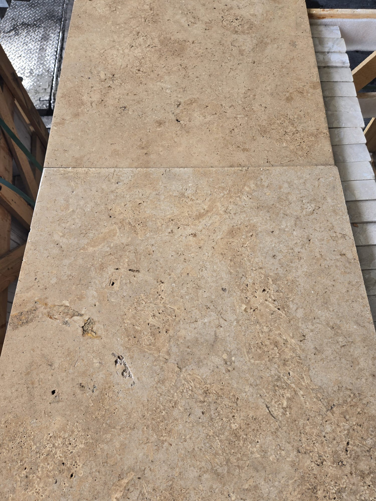 Walnut Travertine 24x24 Tumbled Tile
