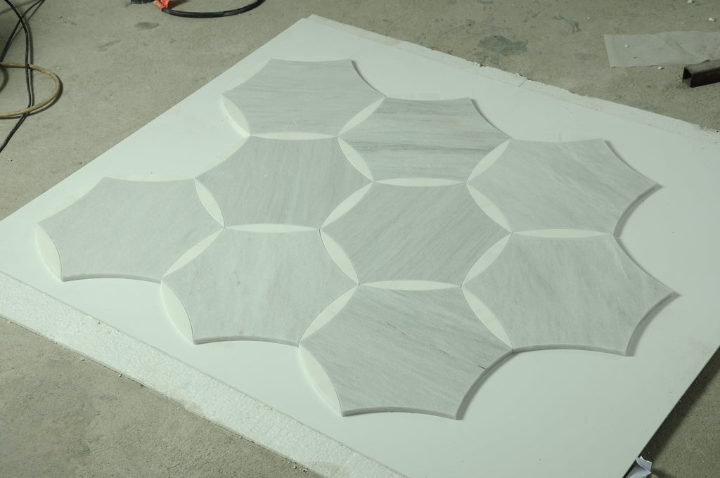 Carrara Carina Aria Honed Mosaic Tile