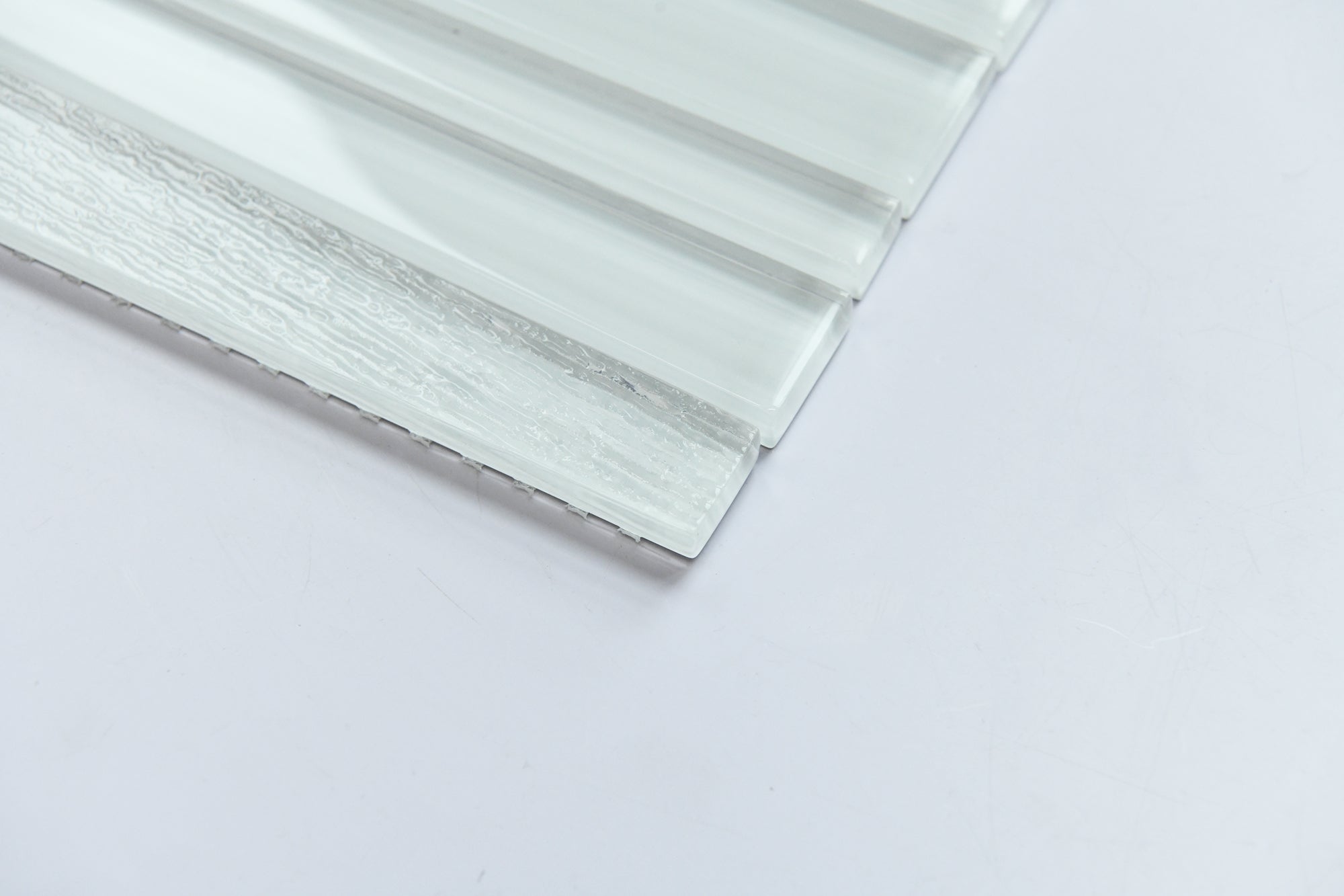 Metallic strip on a light gray background