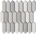 Ivy Silver Cloud Blend Picket Porcelain Mosaic Tile - Onlinetileshop.com