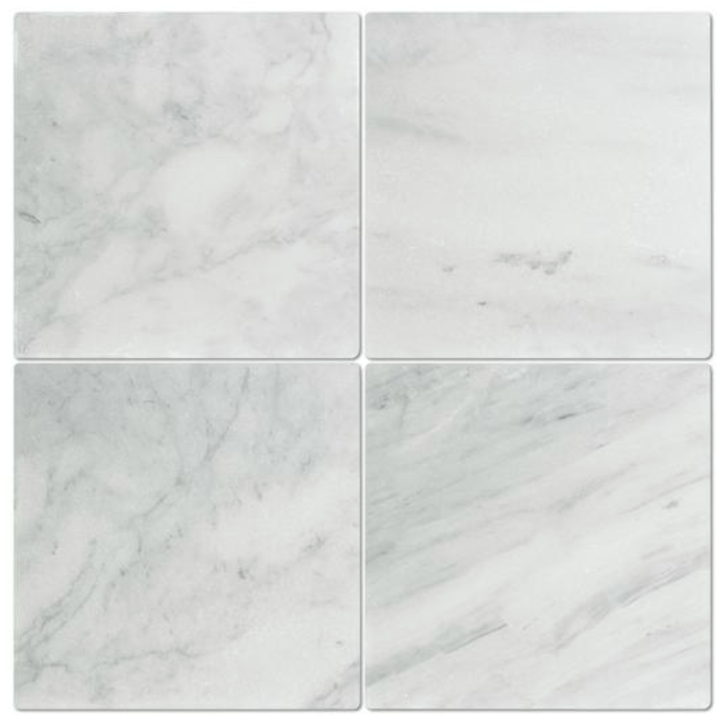 Bianco Mare 24x24 Tumbled Marble Tile