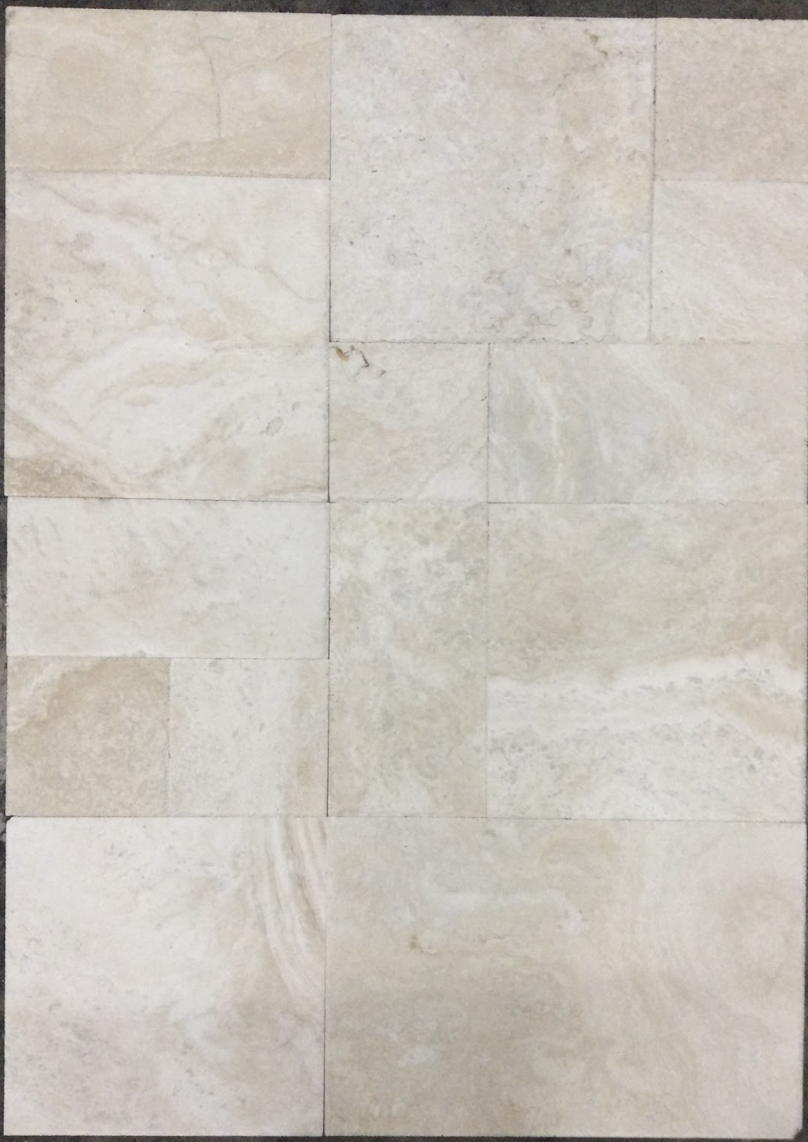 Cascade Beige Travertine Versailles Pattern Tile (French Pattern)