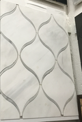 Dolomite White and Grey Lantern Honed Mosaic Tile