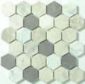 Seamist 2x2 Hexagon Marble Honed Mosaic Tile