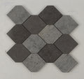 Milly Grey Stretch Hexagon Limestone Mosaic Tile