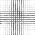 Thassos white marble mosaic tile featuring a classic grid pattern with bright white and dark accents.