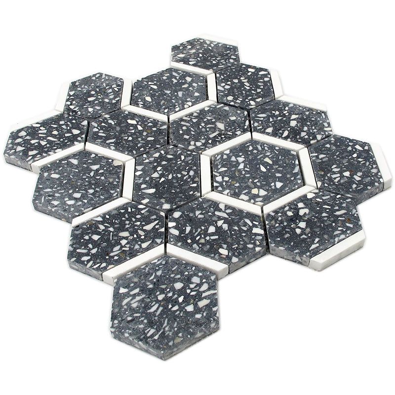 LIDO Terrazzo, Dolomite Mix Mosaic Tile - stoneandtiledepot.com