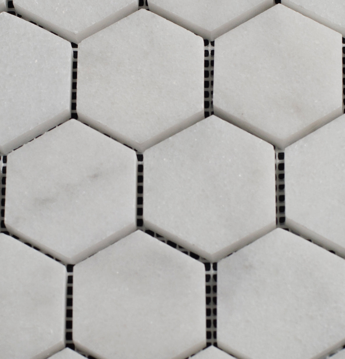 White Carrara Marble 2x2 Hexagon Polished Mosaic Tile