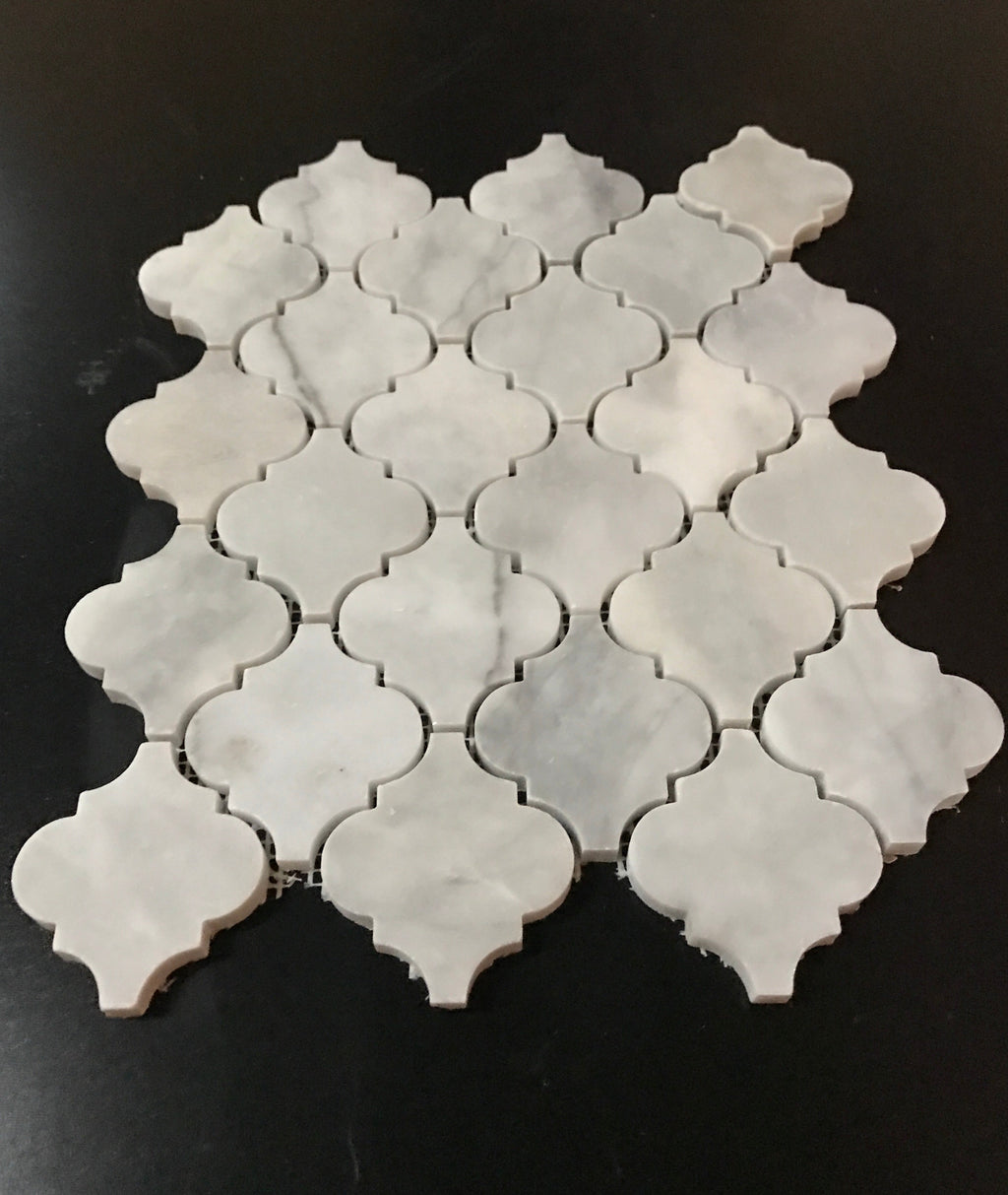 White Carrara Marble Lantern Polished Mosaic Tile