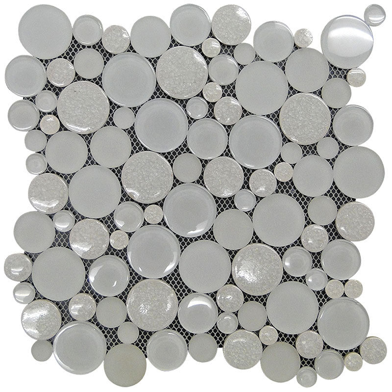 ALASKA GLACIER CRACKLE glass, ceramics Mosaic Tile.