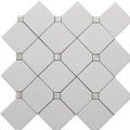 ALASKA PEARL SQUARE Thassos/Shell Mosaic Tile.