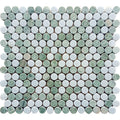 ARAN Mint Green, Blue Celeste Mosaic Tile - stoneandtiledepot.com