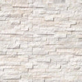 Arctic White 6x24 Stacked Stone Ledger Panel.