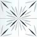 ARTISTIC AURA WHITE DOLOMITE/ ICE GREY/ ANIA BLACK Surface: HONED Mosaic Tile.