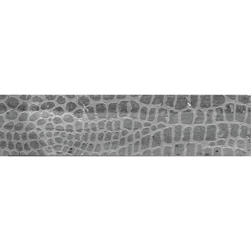 ARTISTIC ETCHED ALLIGATOR SILVER GRAY Limestone Mosaic Tile.