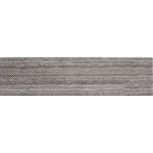 Artistic Etched Chevron Wooden Gray Wooden Gray Porcelain Tile.