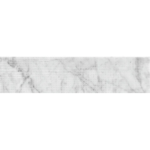 Artistic Etched Dots Carrara Bianco Carrara Mosaic Tile.
